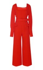 Emilia Wickstead Patrice Belted Stretch-cady Jumpsuit
