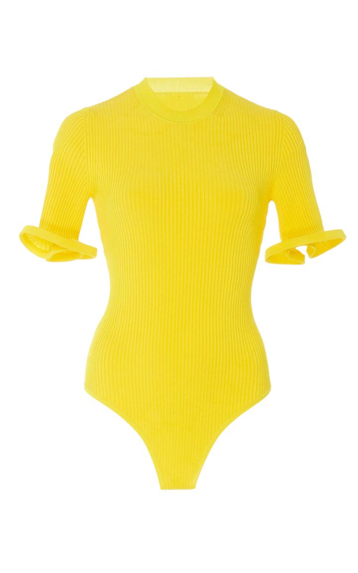 Moda Operandi Area Ribbed-knit Body Suit Size: Xs