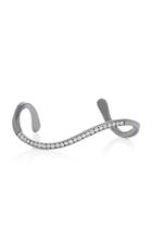 Lynn Ban Jewelry Black Rhodium Silver Wave Channel Bangle