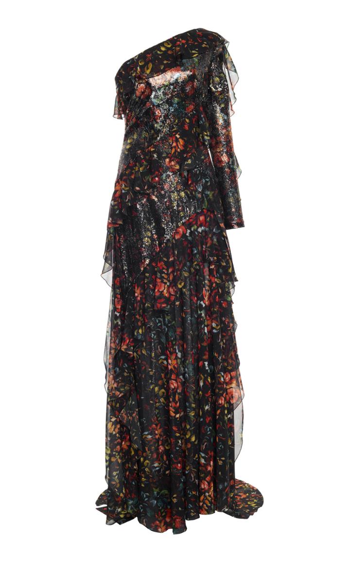 Elie Saab One Sleeve Long Dress