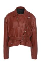 Giambattista Valli Oversized Leather Moto Jacket