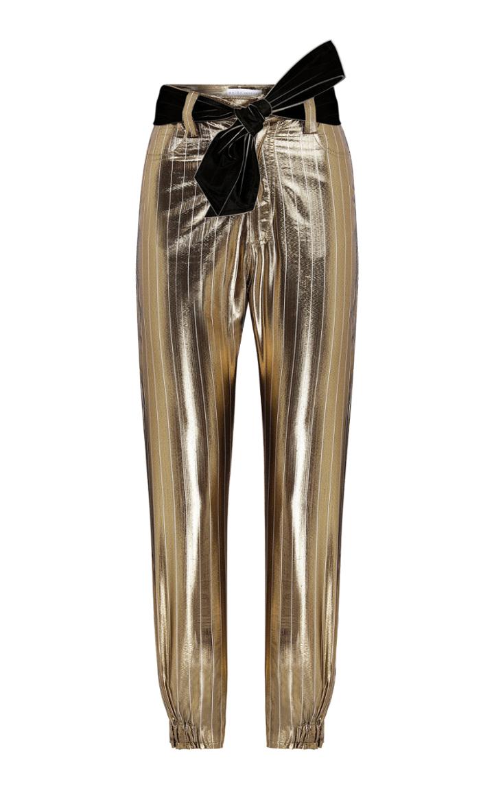 Moda Operandi Raisa Vanessa Belted Lam Jogger Pants