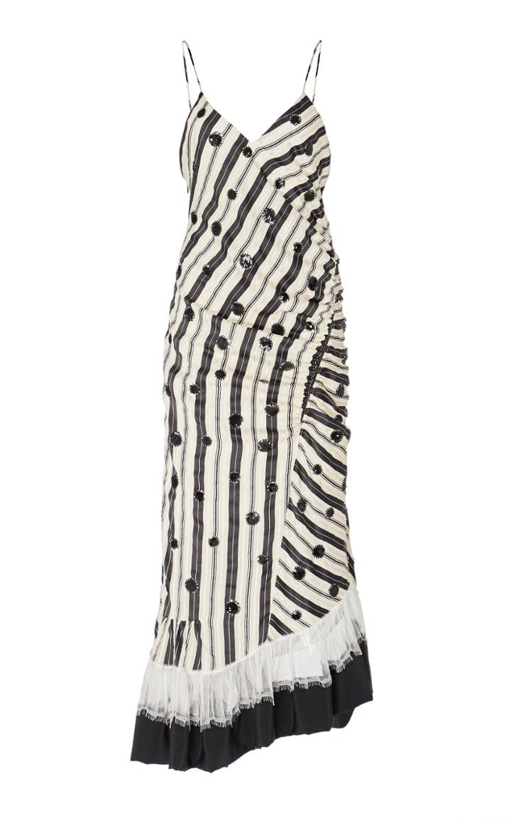 Tory Burch Sequin Silk Embroidered Dress