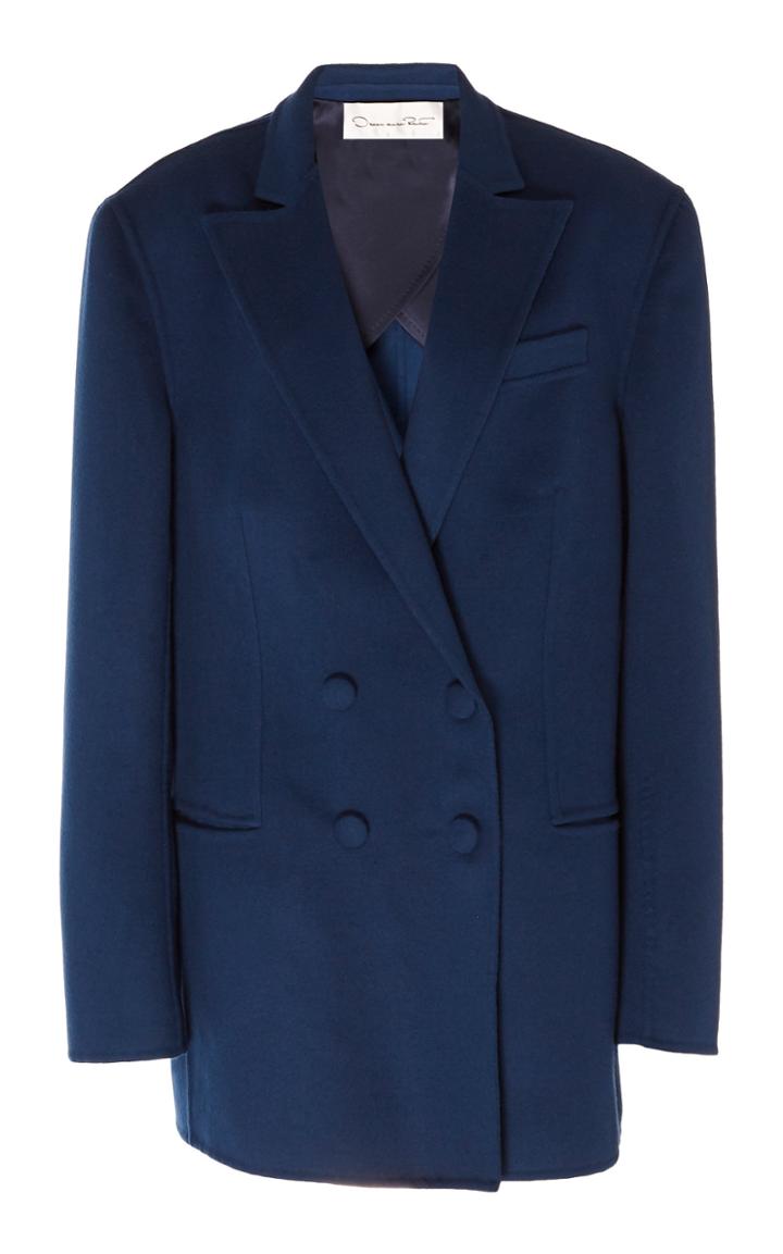 Oscar De La Renta Oversized Wool And Cashmere Double-breasted Blazer