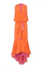 Silvia Tcherassi Frid Asymmetrical Hem Silk Blend Dress