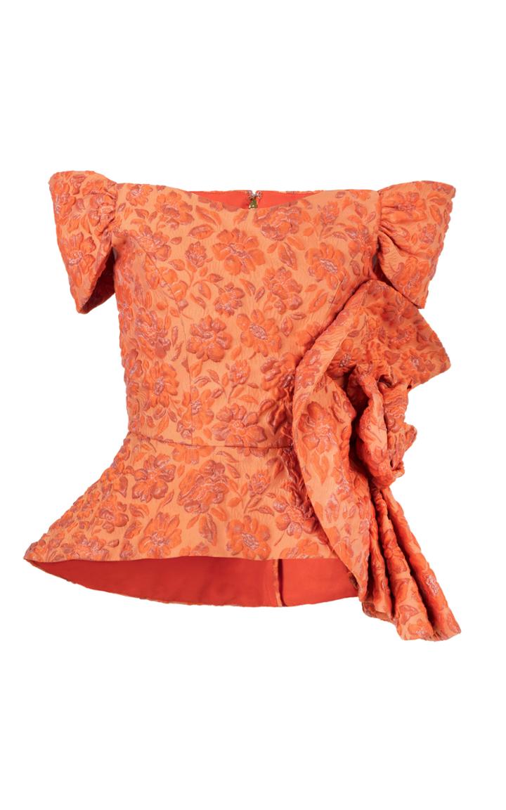 Bambah Zinnia Flower Peplum Top