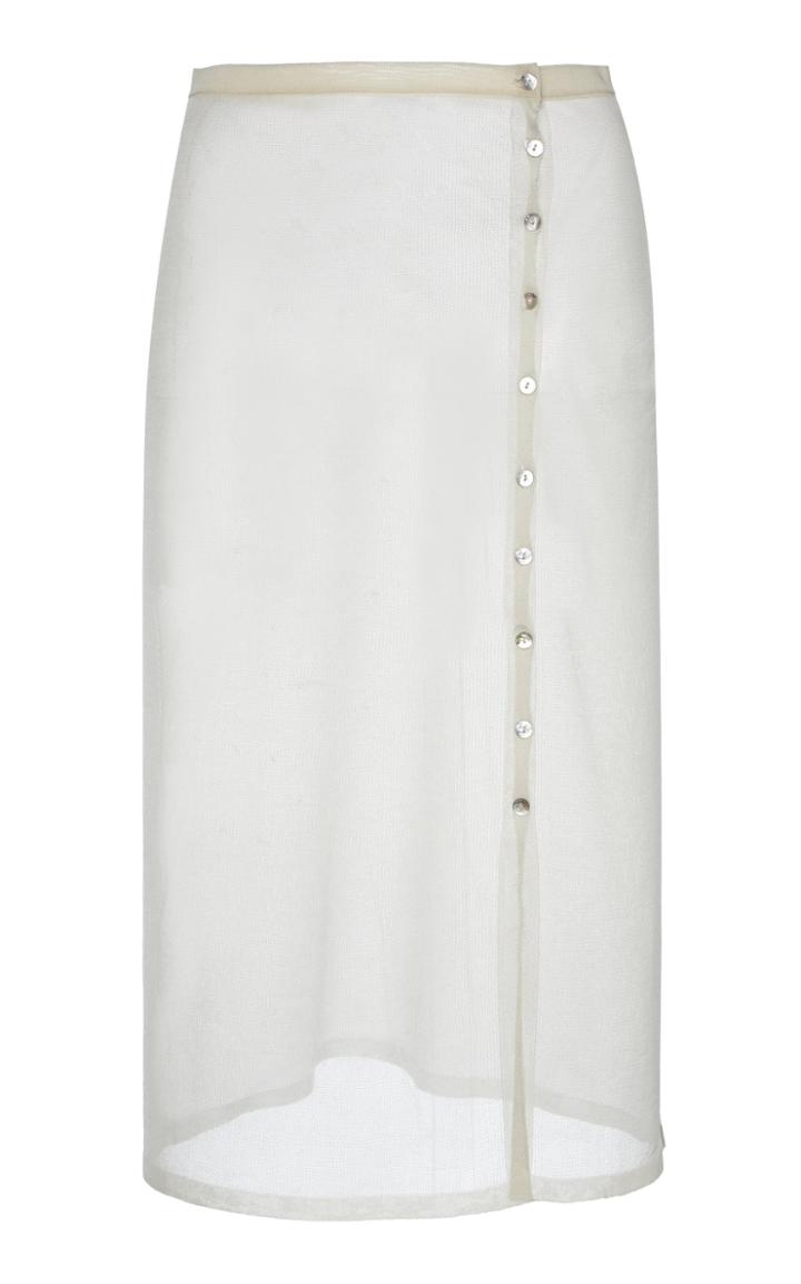 Moda Operandi Alanui Sheer Silk High-rise Midi Skirt Size: S
