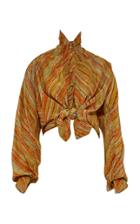 Mafalda Von Hessen Bias Silk Cut Smock Shirt