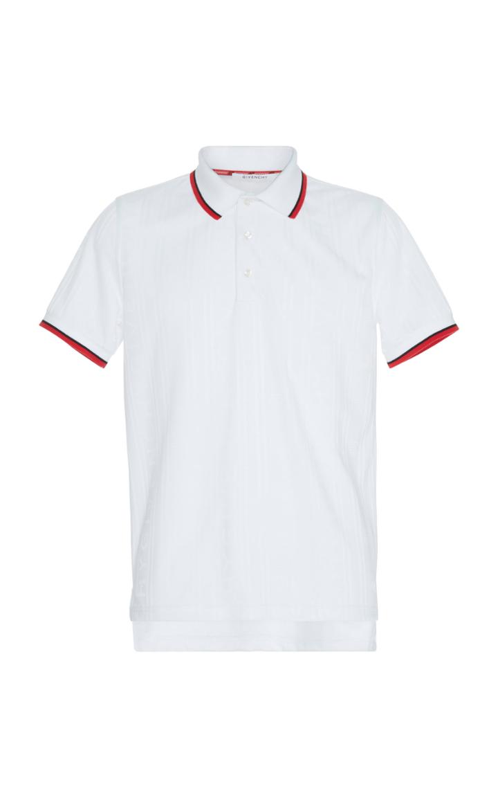 Givenchy Striped-trim Cady Polo
