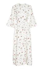 Carven Floral Print Crepe Midi Dress