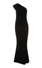 Rachel Gilbert Sachi One-shoulder Crepe Gown