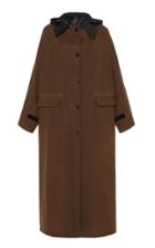 Kassl Hooded And Belted Cotton Trench Coat Size: Xs