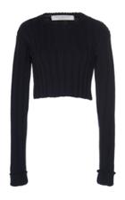 Philosophy Di Lorenzo Serafini Cropped Rib Knit Sweater