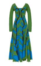 Moda Operandi Marni Leaf-painted Crepe Maxi Dress Size: 38