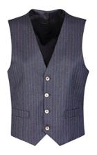 Giuliva Heritage Collection Andrea Pinstriped Single-breasted Wool Vest