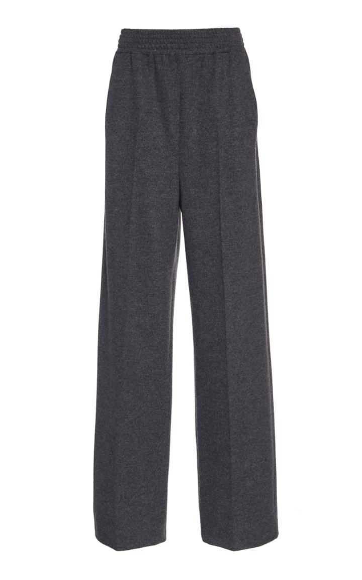 Agnona Wool And Cashmere-blend Wide-leg Pants