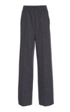 Agnona Wool And Cashmere-blend Wide-leg Pants