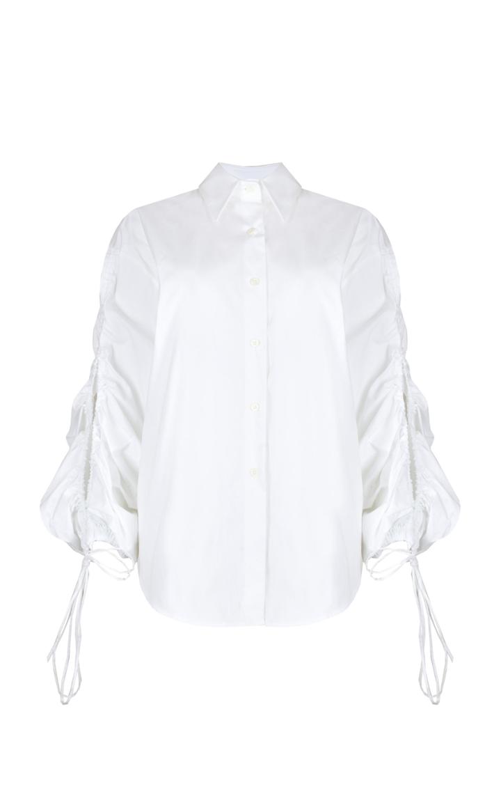 Moda Operandi Piece Of White Aster Open-back Poplin Shirt