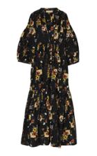 Bytimo Floral-print Cotton-poplin Midi Dress