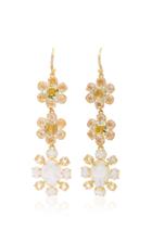 Bounkit Pearl And Quartz 14k Gold-plated Brass Fish Hook Earrings