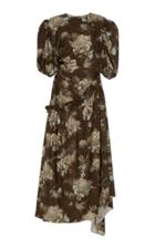 Preen By Thornton Bregazzi Ophelie Floral-print Jersey Midi Dress