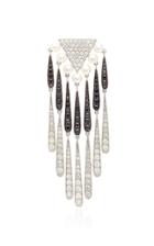 Yvonne Leon Single Indian Coiffe Earring With Black Diamonds