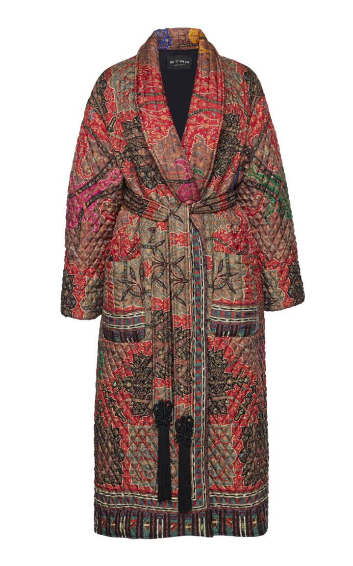 Moda Operandi Etro Printed Silk Quilted Coat