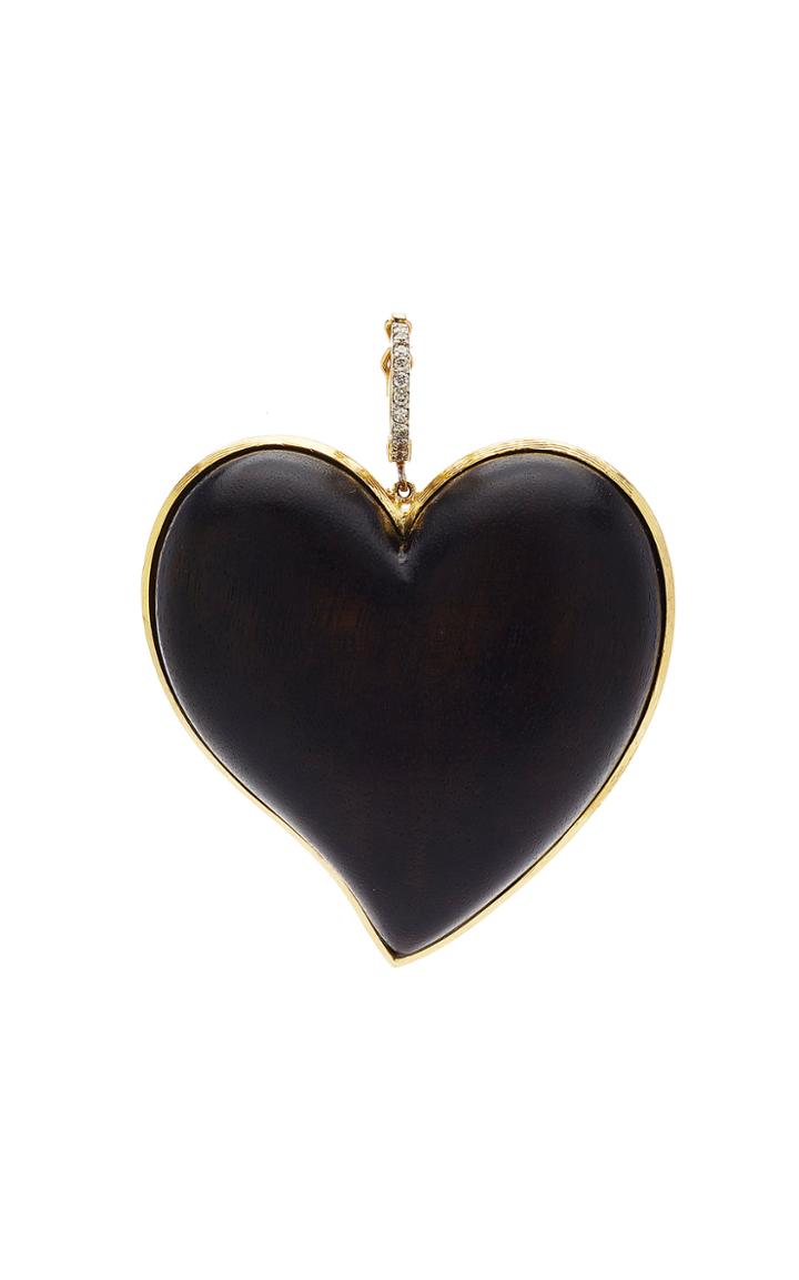 Moda Operandi Silvia Furmanovich 18k Yellow Gold Ebony Heart Charm