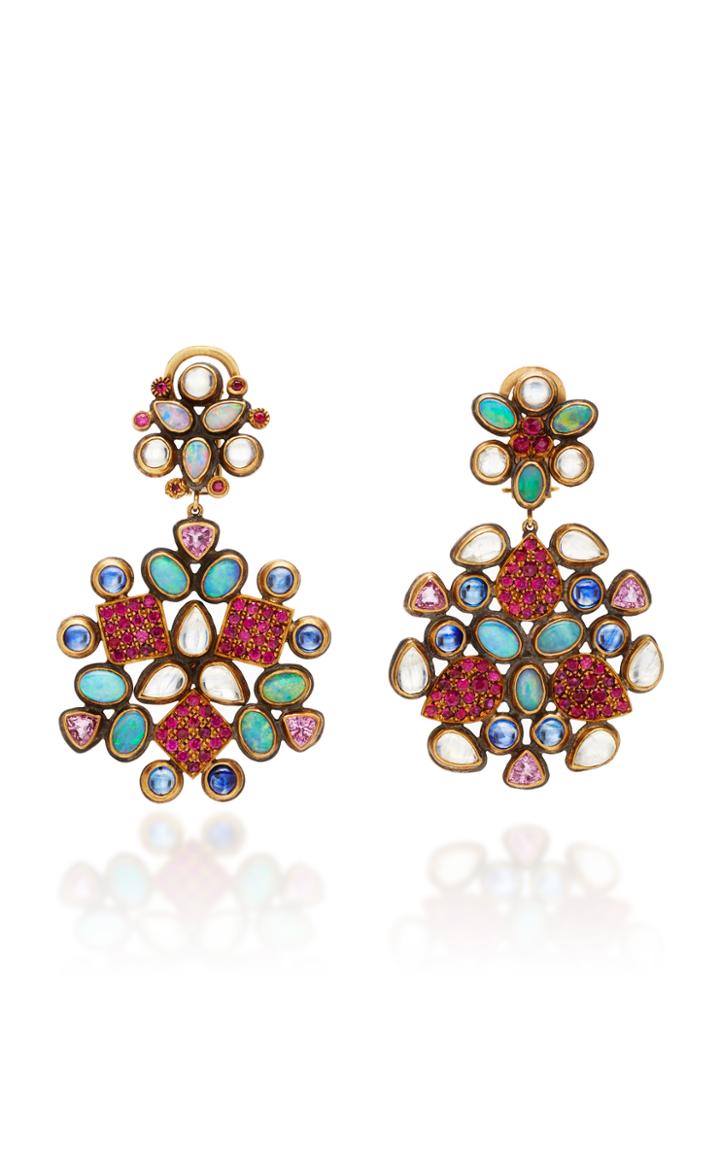 Judy Geib One-of-a-kind Pav Kaleidoscope Earrings