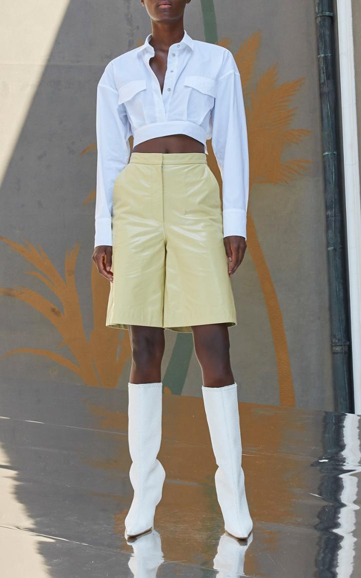 Moda Operandi Remain Gladys Oversized Cropped Cotton-blend Shirt