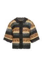 Moda Operandi Dolce & Gabbana Striped Crochet Jacket Size: 38