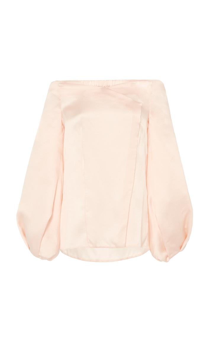 Marina Moscone Silk Off-shoulder Blouse