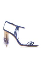 Jacquemus Raphia Embellished Strappy Suede Sandals