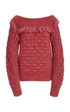 Moda Operandi Loveshackfancy Kingston Fringed Alpaca-wool Blend Sweater