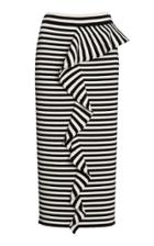 Max Mara Faesite Striped Knitted Jersey Pencil Skirt