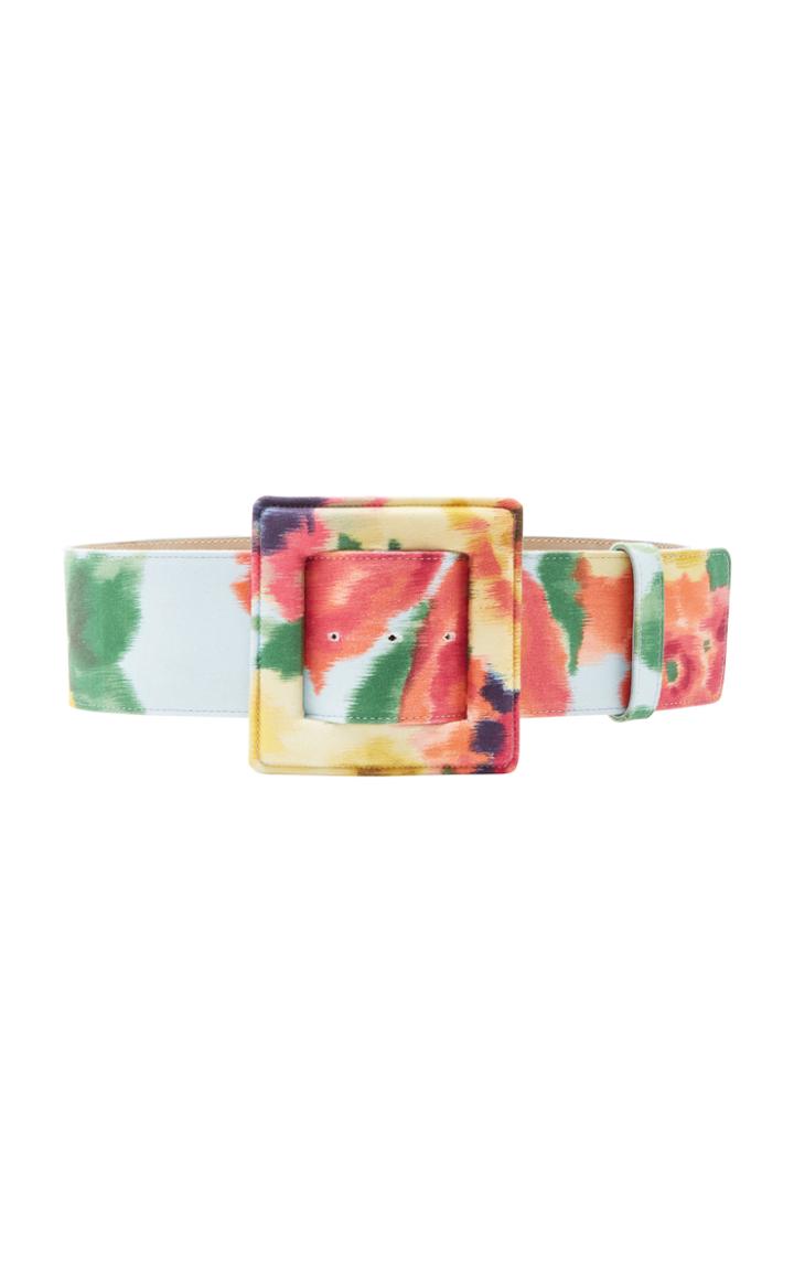 Carolina Herrera Floral-print Stretch-cotton Waist Belt
