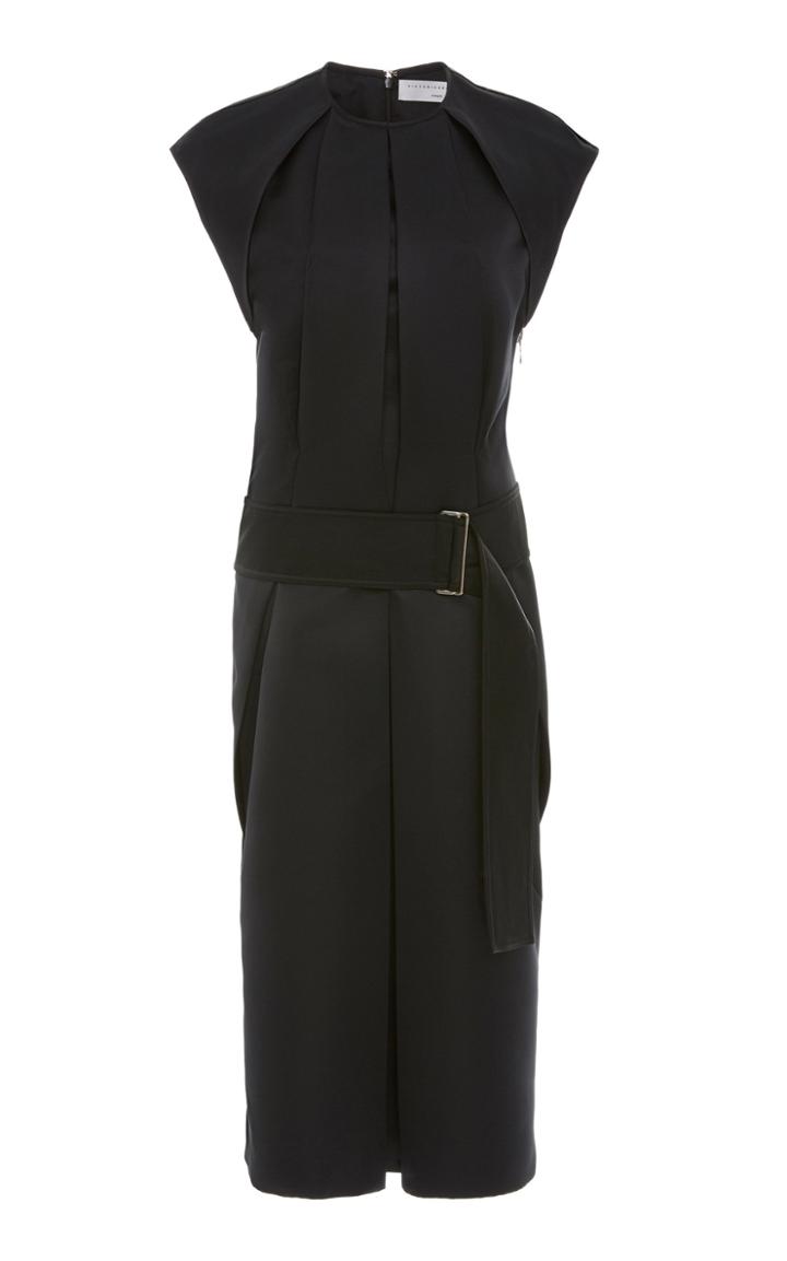 Victoria Beckham Box Pleat Midi Dress