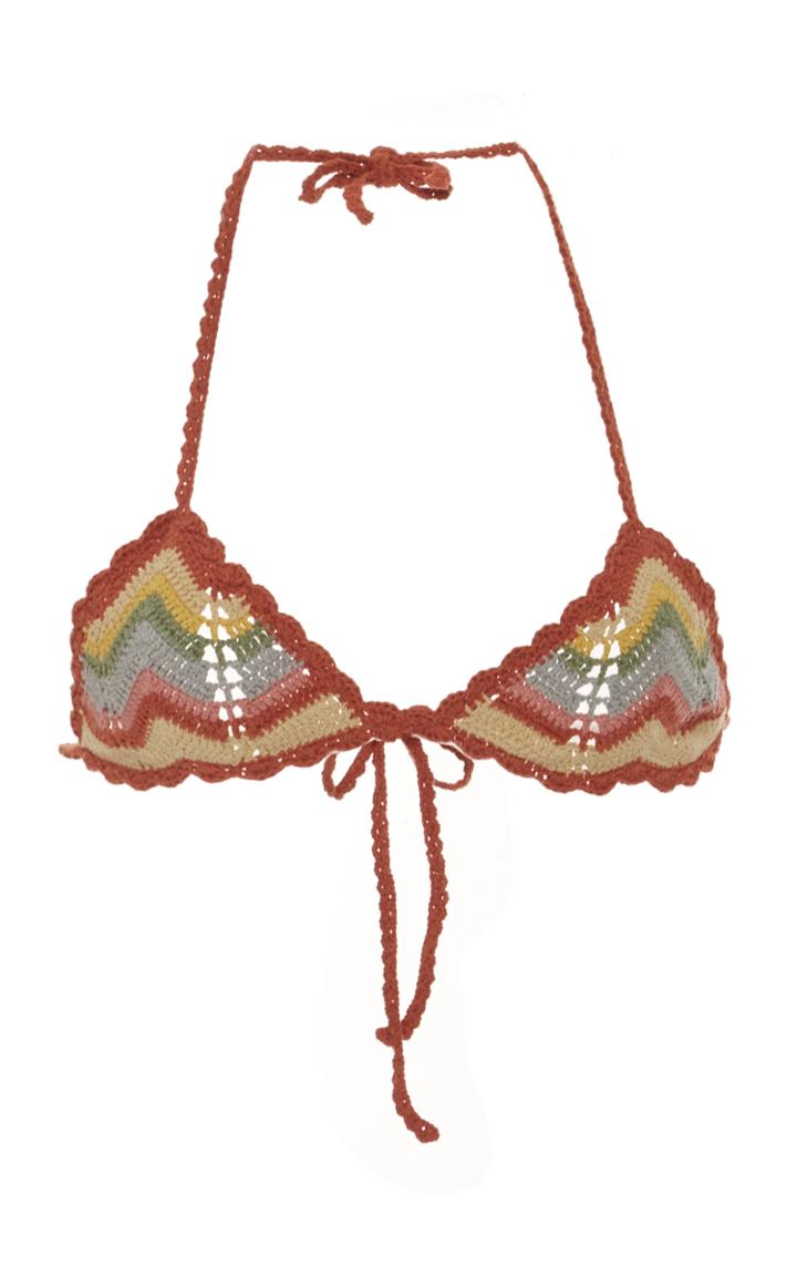 All That Remains Honey Chevron Crochet Bikini Top
