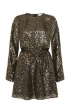 Moda Operandi Rebecca Vallance Sana Metallic Silk-blend Mini Dress