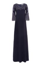 Pamella Roland Embellished Stretch Crepe Caftan