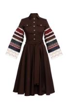 Moda Operandi Lena Hoschek Artisan Partisan Ribbon-detailed Midi Shirt Dress