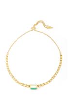 Jemma Wynne One Of A Kind Prive Luxe 18k Gold Slider Bracelet With Emerald