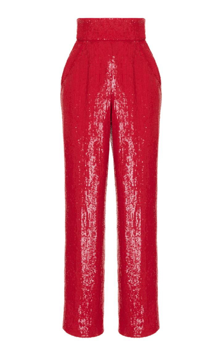 Rasario High-waisted Sequin Pants