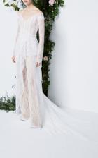 Pamella Roland Fringe-trim Off-the-shoulder Lace Jumpsuit