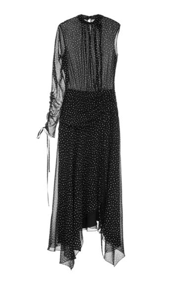 Elenareva Asymmetric Chiffon Midi Dress