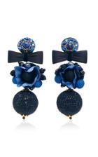 Ranjana Khan Blue Flower Ball Earrings