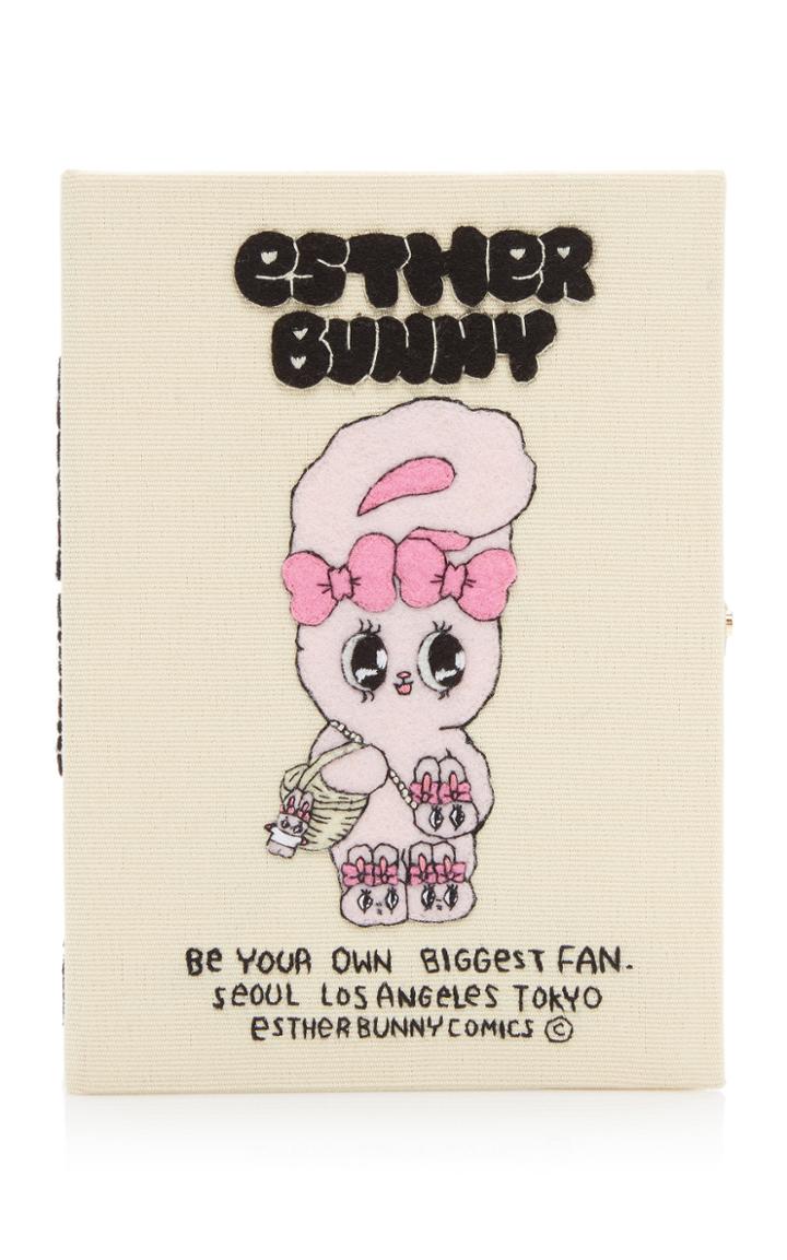 Moda Operandi Olympia Le-tan Esther Bunny Embroidered Canvas Clutch