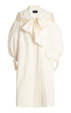 Moda Operandi Simone Rocha Bow-embellished Cotton-blend Coat