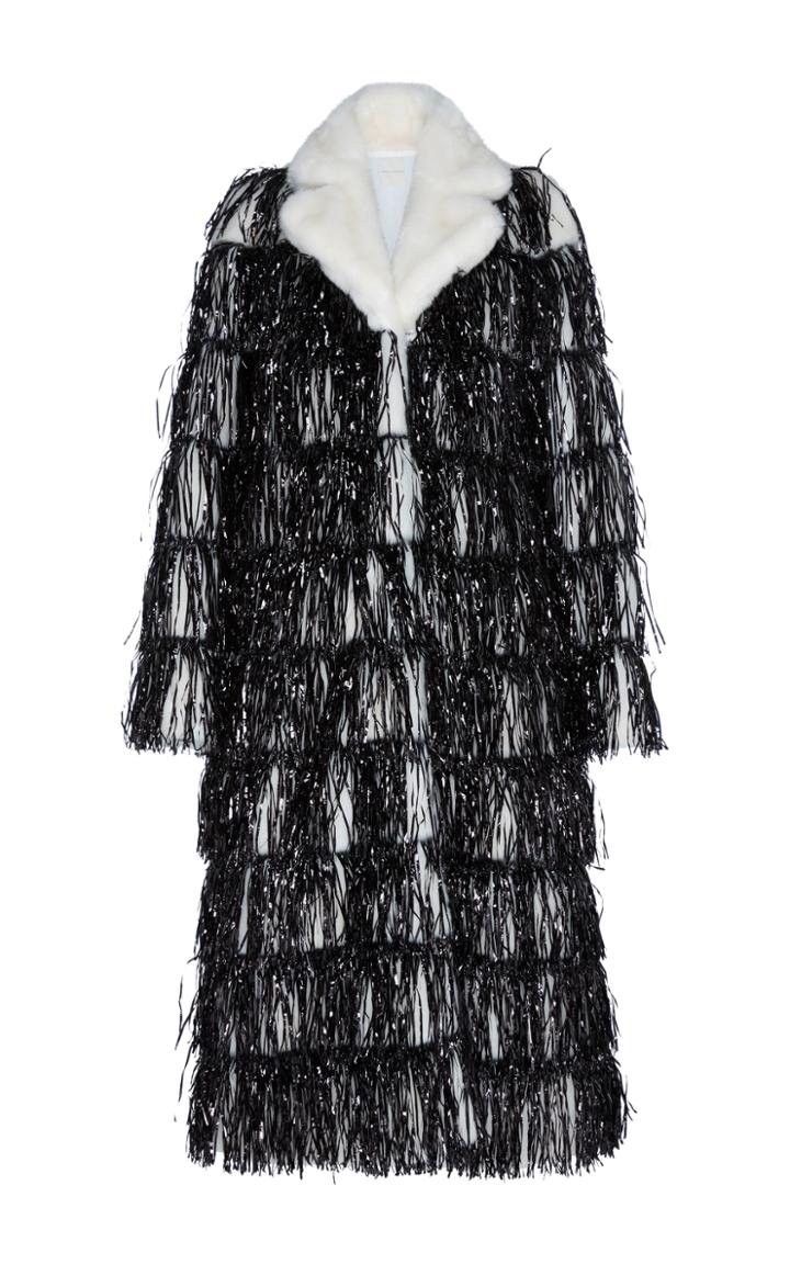 Marco De Vincenzo Fringes Fur Coat