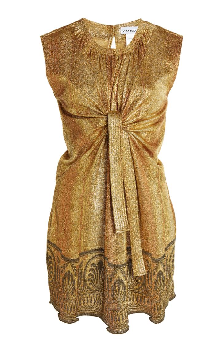 Moda Operandi Paco Rabanne Printed Lurex-jersey Tunic Top